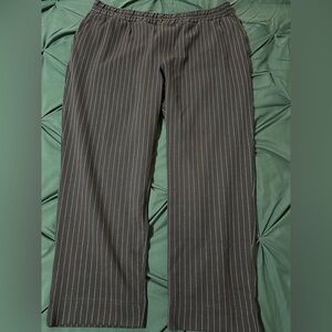 a new day Women's Black Pinstripe Trousers